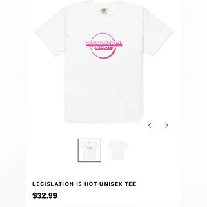 Paris Hilton “Legislation is hot” tee! Worn once size medium! Great condition.